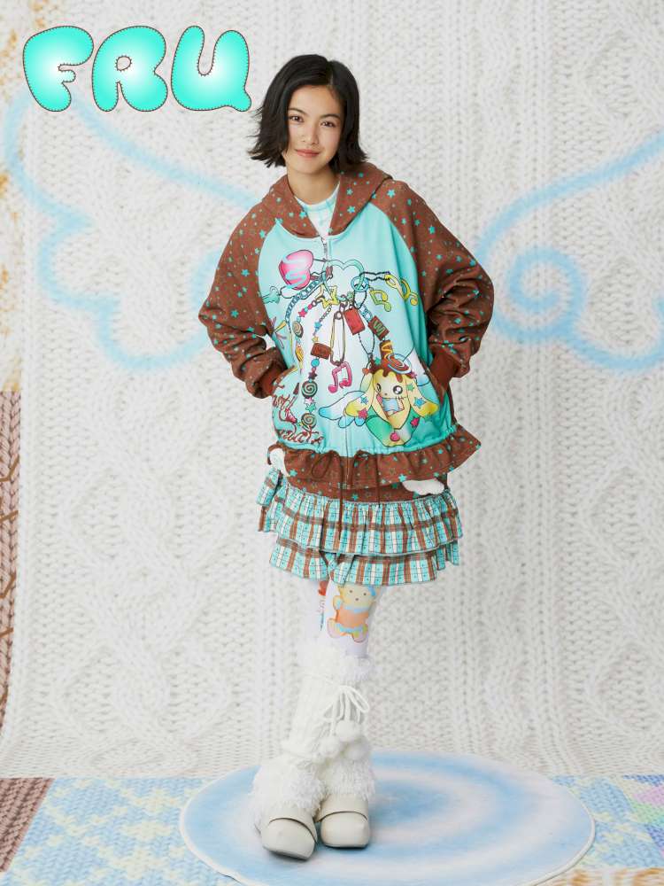 Printed Mint Chocolate Casual Sweatshirt【s0000014851】