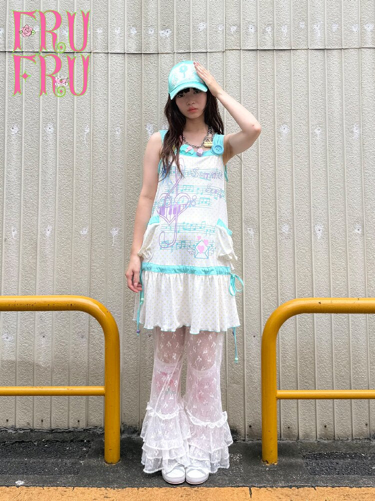 Bow Lace Versatile Flared Pants【s0000017761】