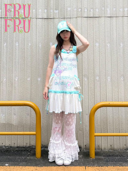 Bow Lace Versatile Flared Pants【s0000017761】