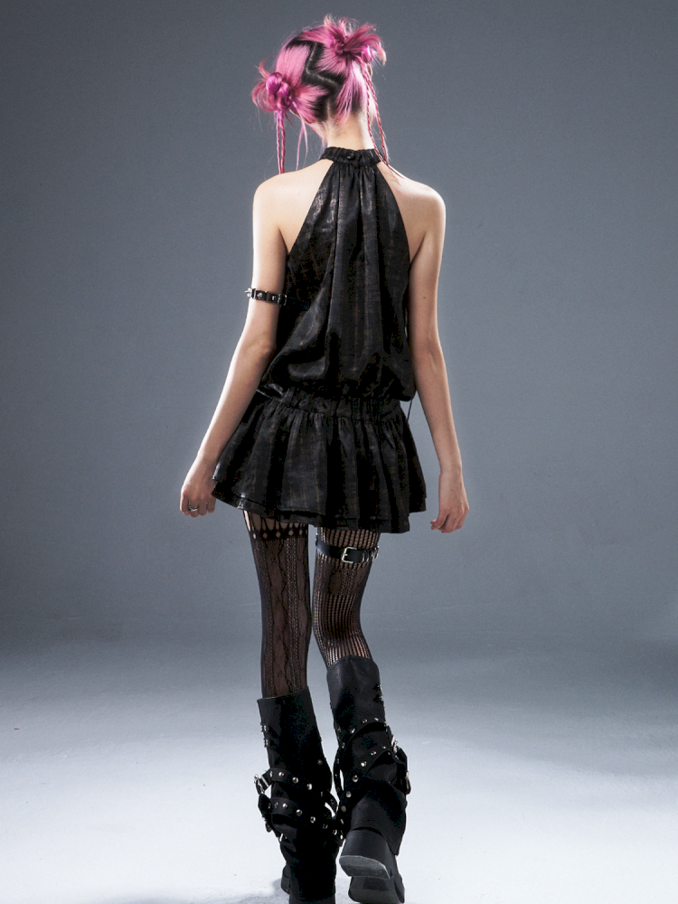 Off-the-shoulder slimming short skirt dress【s0000012938】