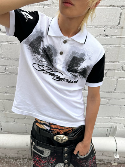 Vertigo Eye Print Polo Shirt【s0000016961】