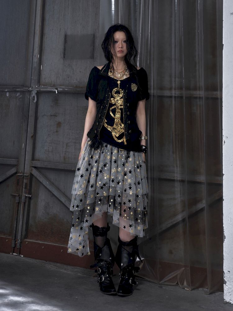 Puffy Tulle Two-Way Strapless Half-Skirt【s0000012792】