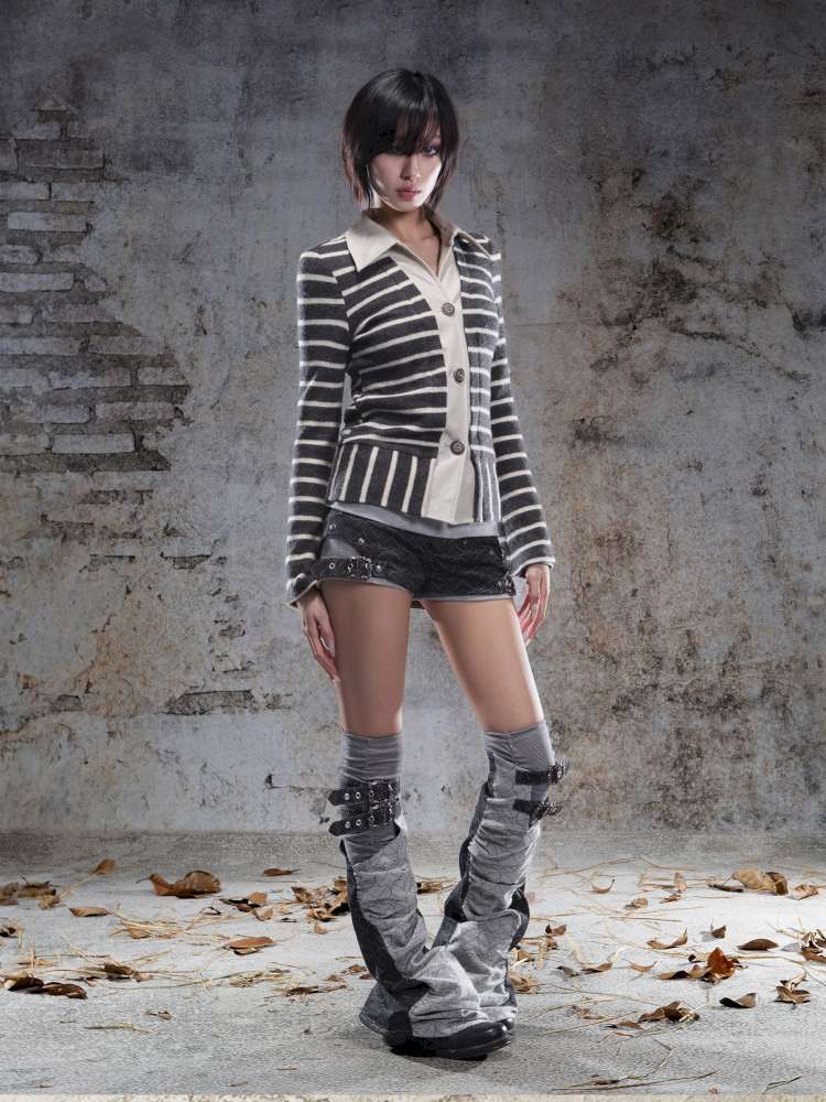 Faux Two-Piece Leggings Low-Rise Shorts【s0000014485】