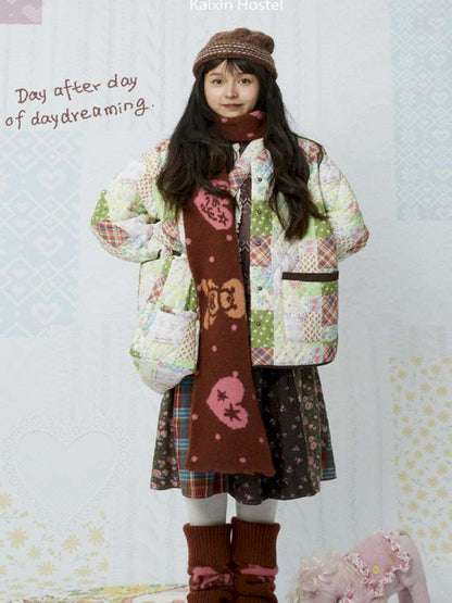 Puppy Floral Cashmere Floor Mat【s0000015042】