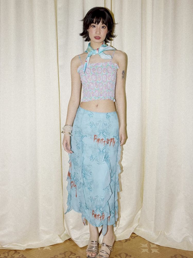 Wallpaper High Waist Skinny Skirt【s0000012269】