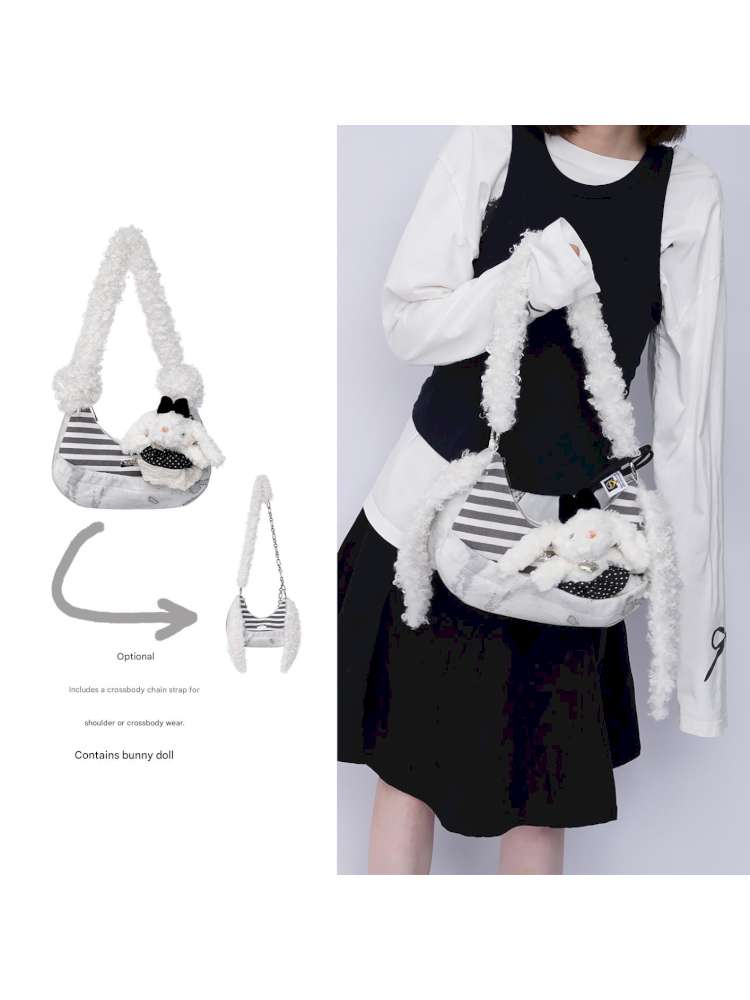 Rabbit Plush Versatile Commuter Crossbody Bag【s0000014618】