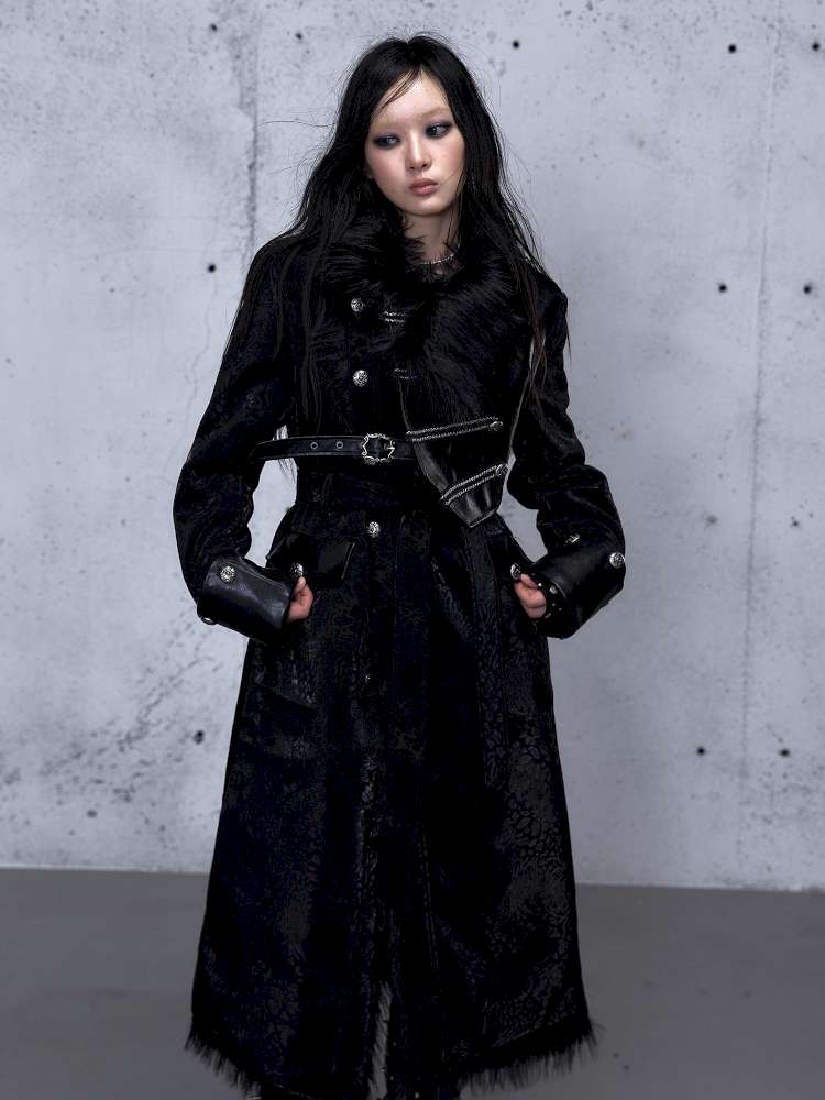 Dark Court Leopard Suede Fur Coat【s0000014925】