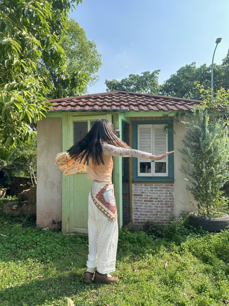 Color Block Cat Print Headscarf【s0000012774】