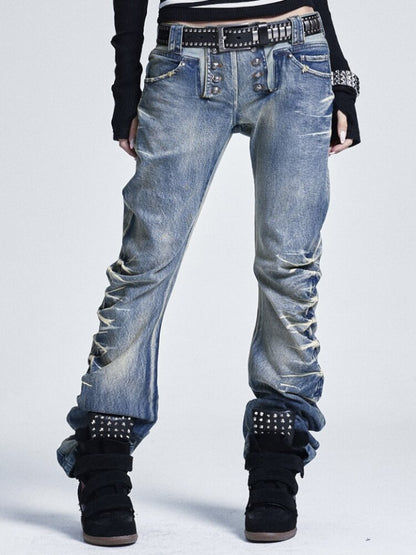 Washed Heavy Work Scimitar Jeans【s0000015559】