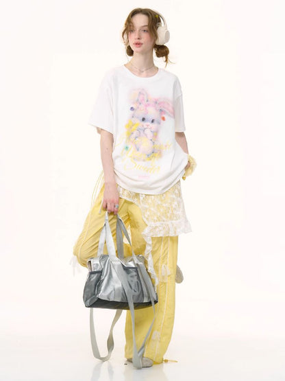 Rabbit Print Loose Tops【s0000012244】