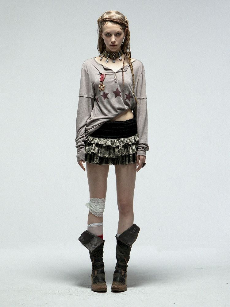 Multi-Layer Pleated Puffy Cake Skirt【s0000012215】