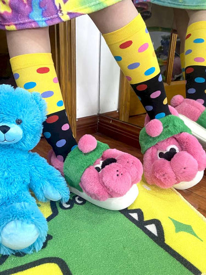 Polka Dot Fleece Over Knee Socks【s0000014628】