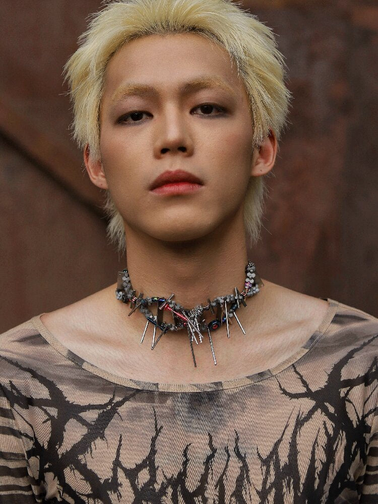Handmade Irregular Heavy Punk Necklace【s0000018912】