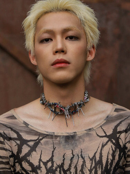Handmade Irregular Heavy Punk Necklace【s0000018912】
