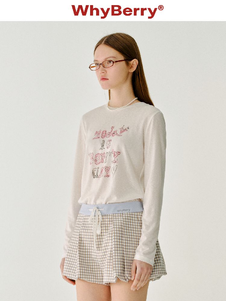 Simple Round Neck Long Sleeve T-Shirt【s0000011973】