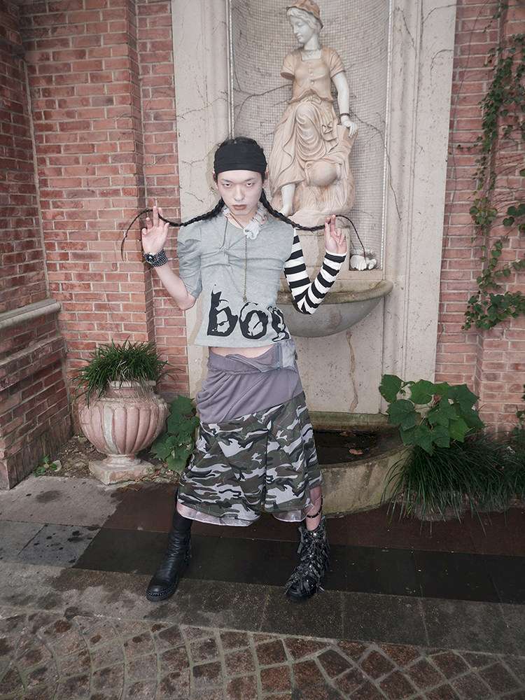 Broken Soldier Camo Spliced Skirt【s0000015141】