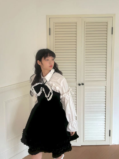 Velvet Bow Dress【s0000011339】