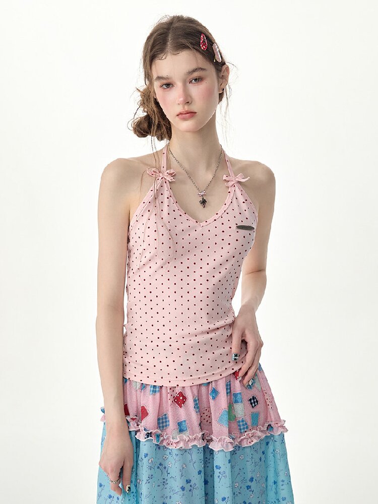 Polka Dot Milk Candy Camisole【s0000017259】