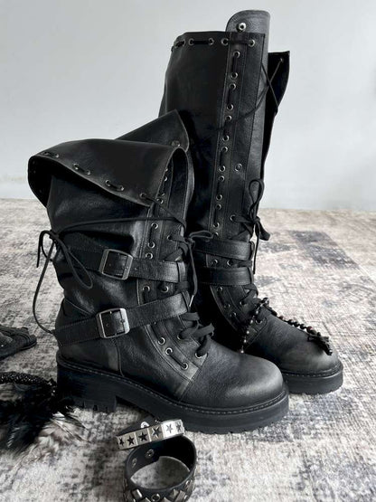 Air Eye Strap Punk Knight Boots【s0000014676】