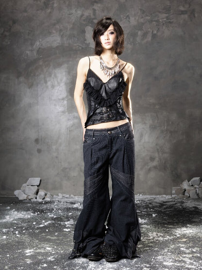 Loose Wide-Leg Jeans【s0000015958】