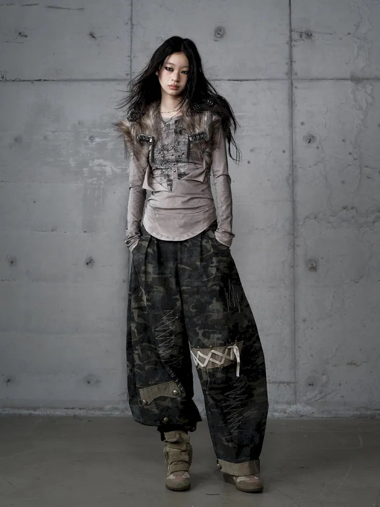 Punk Studded Fuzzy Mini Jacket【s0000014113】