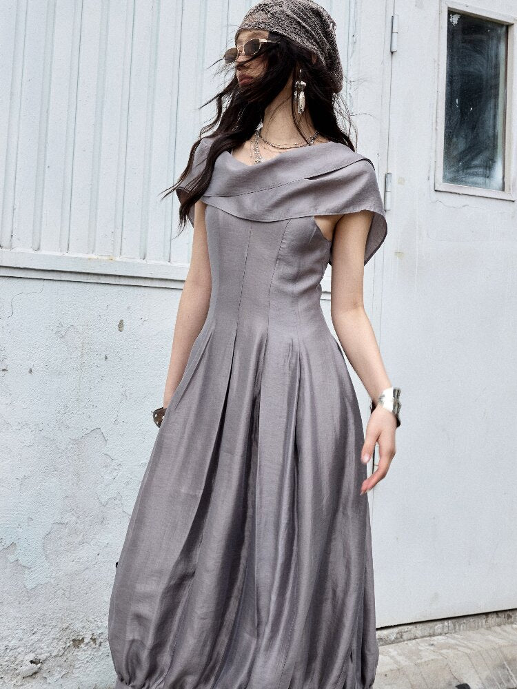 Modern Retro Glossy Balloon Dress【s0000016869】