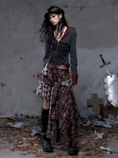 Vintage Punk Knight Slim Fit Shirt【s0000014652】