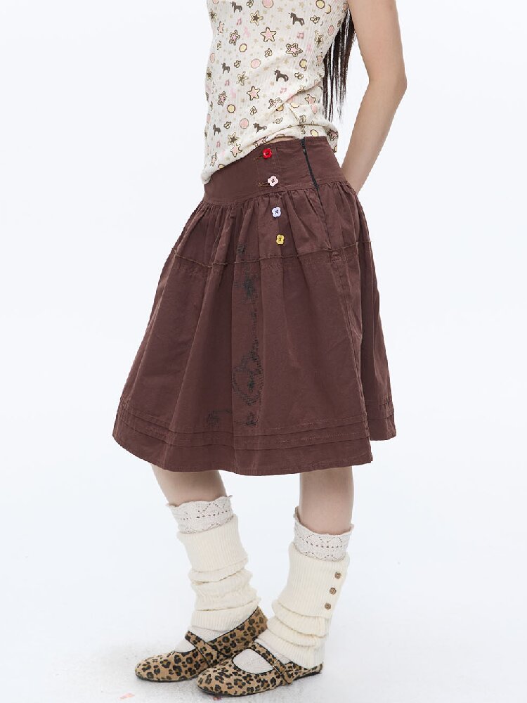 Retro Love Lock Vine Short Skirt【s0000016375】
