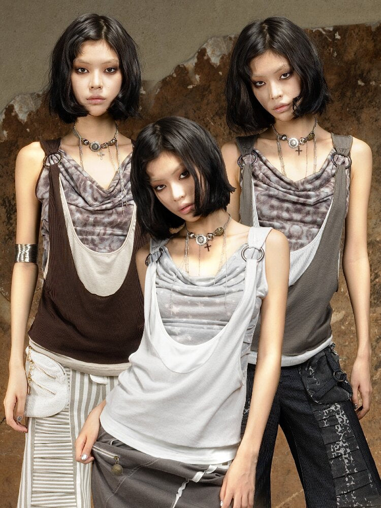 Original Irregular Sleeveless Vest Top【s0000016882】