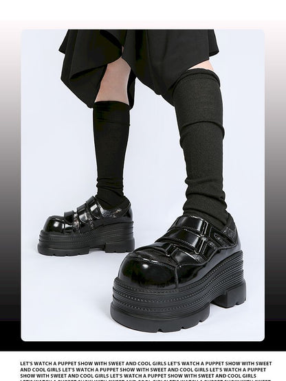 Gothic velcro thick bottom shoe【s0000013359】