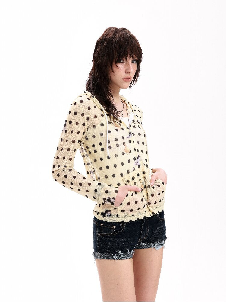 Vintage Y2K Animal Mesh Zip Jacket【s0000018292】