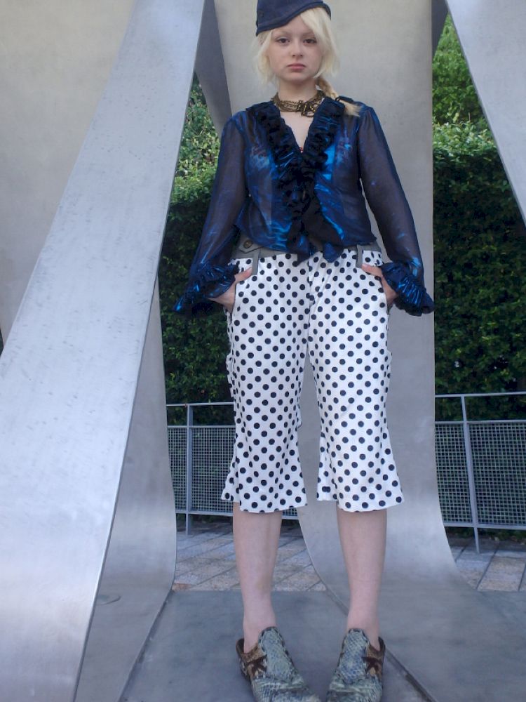 Polka dot wide-leg casual pants【s0000013180】