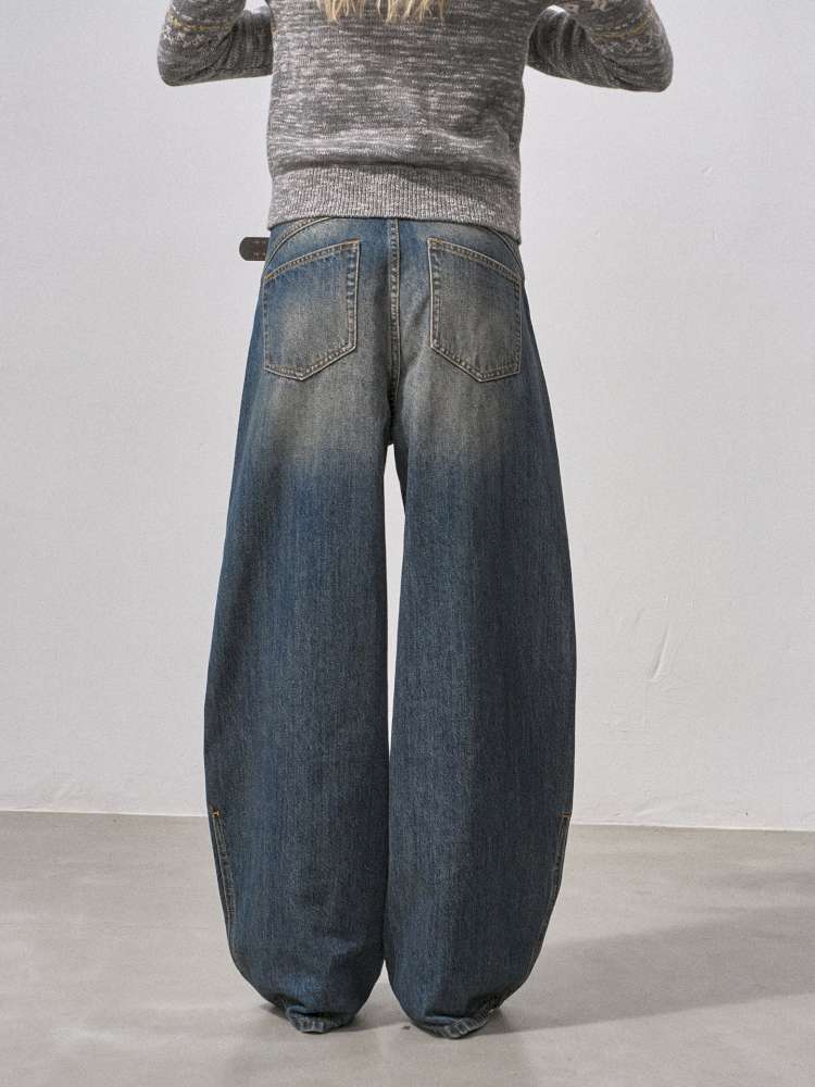 Cat Whisker Wide Leg Vintage Jeans【s0000015216】