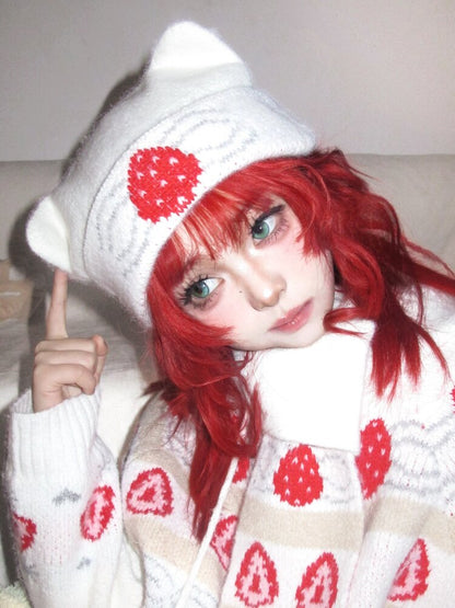 Strawberry Cake Folded Cold Hat【s0000015554】