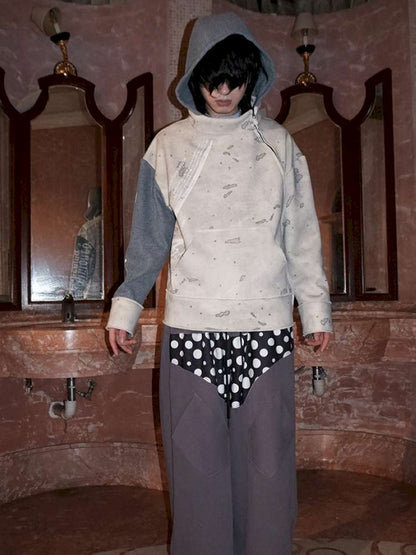 Polka Dot Paneled Wide Leg Pants【s0000015150】