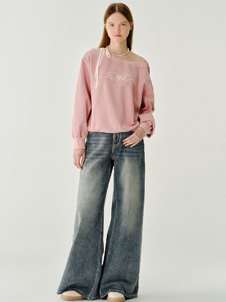 Old silhouette retro high-waisted jeans 【s0000011974】