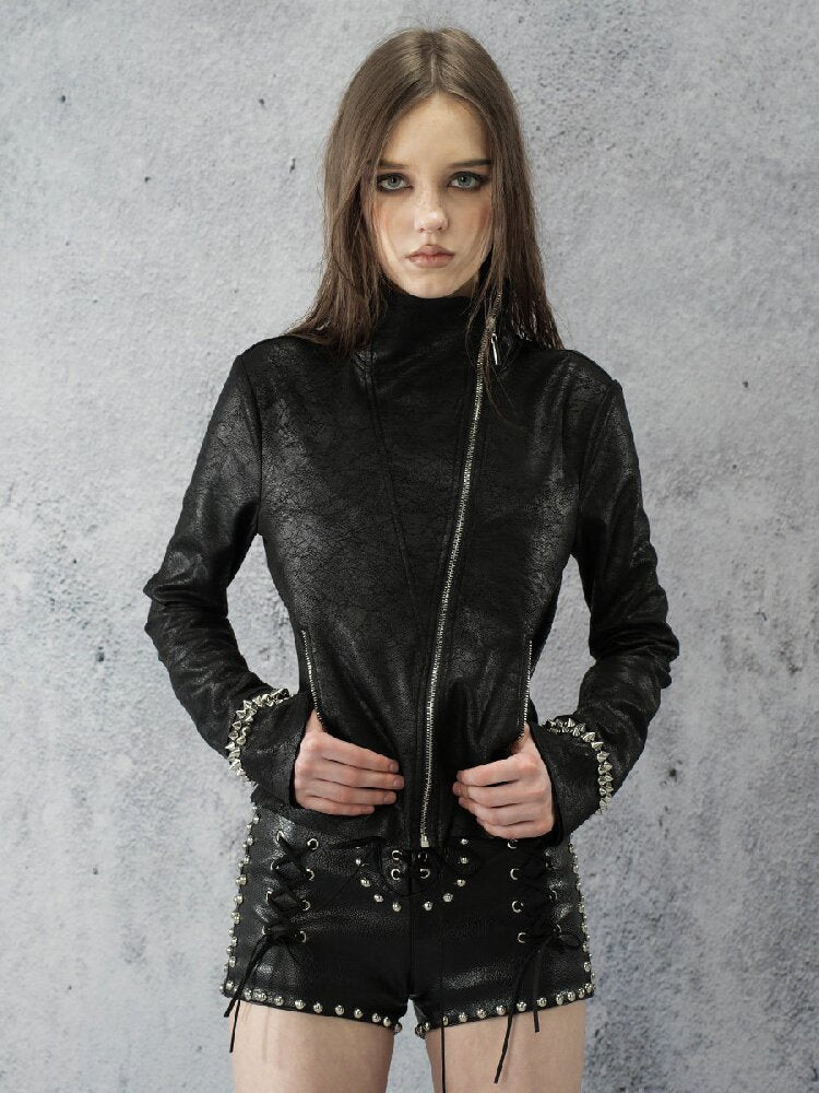 Suede Cracked Rivet Jacket【s0000016945】
