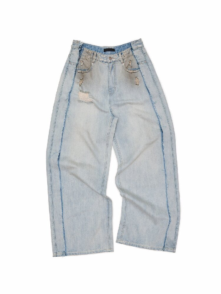Distressed Embroidery Mud Jeans【s0000016922】