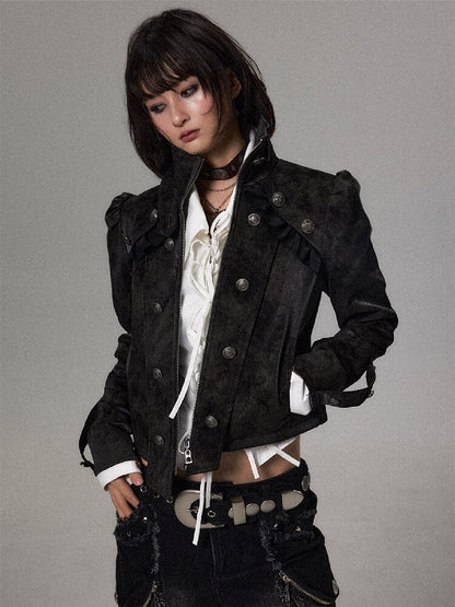 Dark Court Napoleon Suede Jacket【s0000018500】