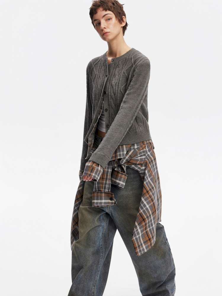 American Wool Twist Knit Sweater【s0000015057】