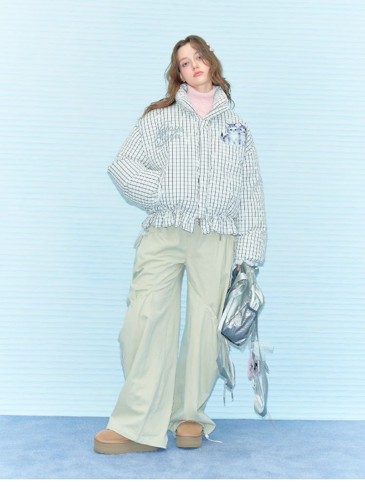 Short Thickened Cat Drawstring Jacket【s0000011505】