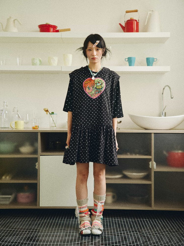 Bird's Bird Observation Pudding Sweatshirt Dress【s0000018692】