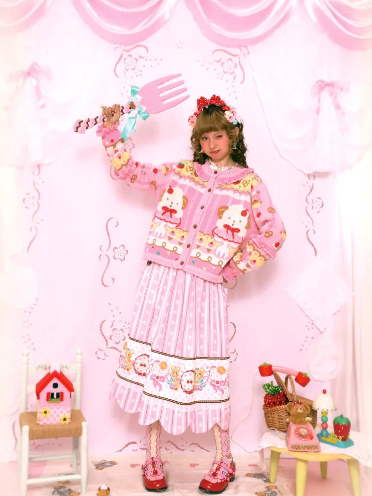 Sweet Pink Knit Cardigan Jacket【s0000014164】