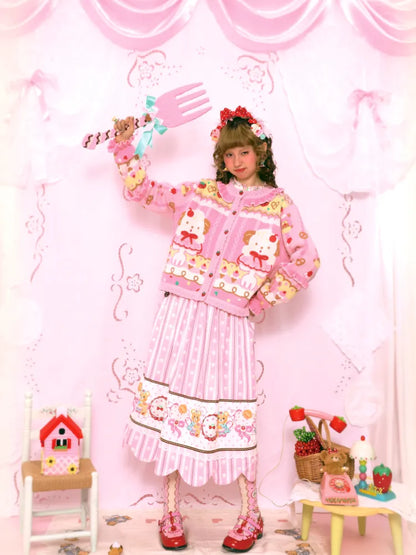 Sweet Pink Knit Cardigan Jacket【s0000014164】