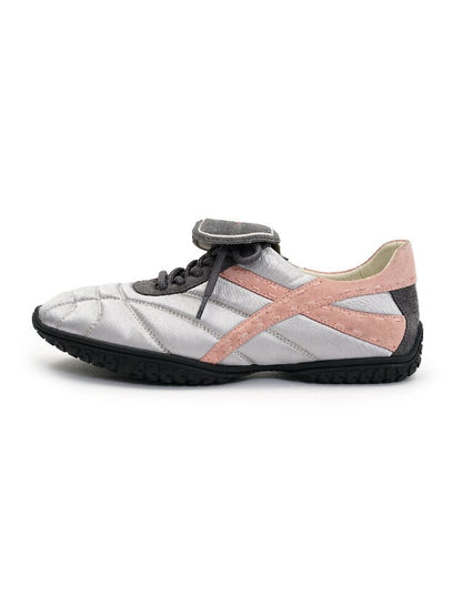 Stretch Satin Panelled Trainers【s0000016127】