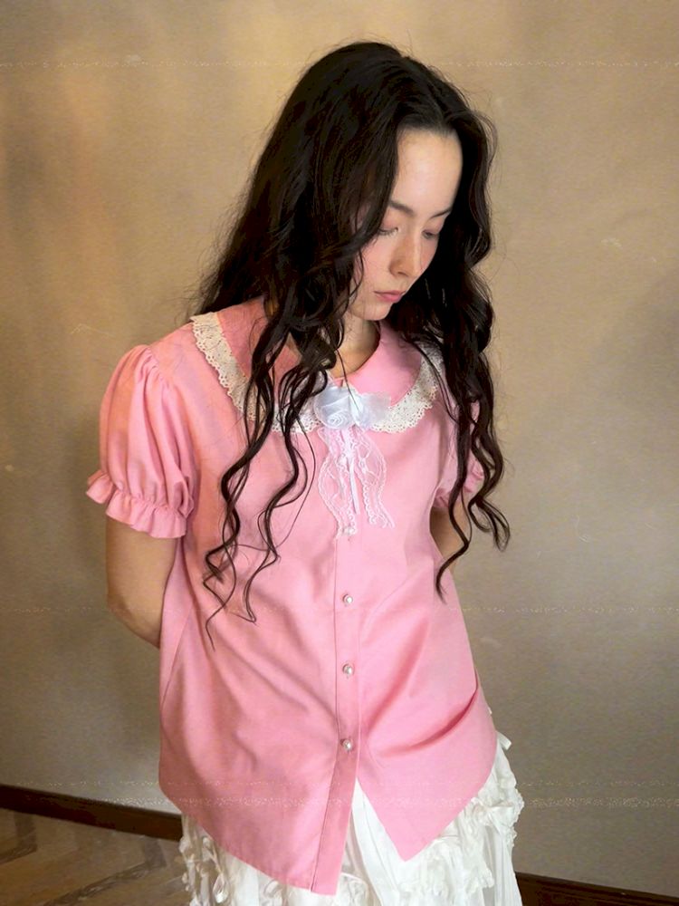 Short-sleeved cotton shirt【s0000012762】