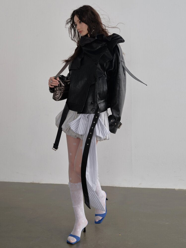 Embroidery Bow Lace Up Puffy Skirt【s0000015699】