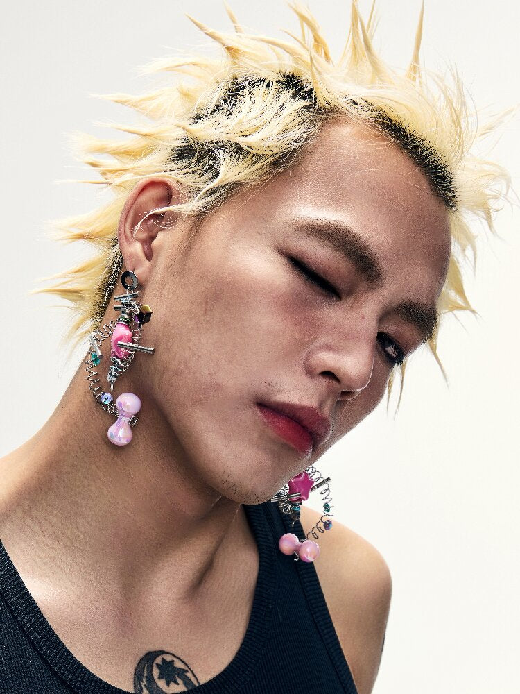Time Machine Handmade Punk Earrings【s0000018907】