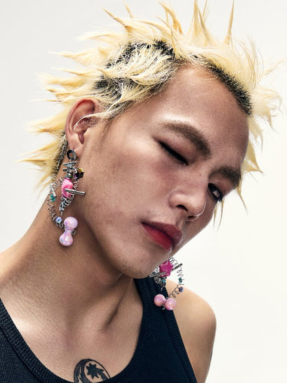 Time Machine Handmade Punk Earrings【s0000018907】
