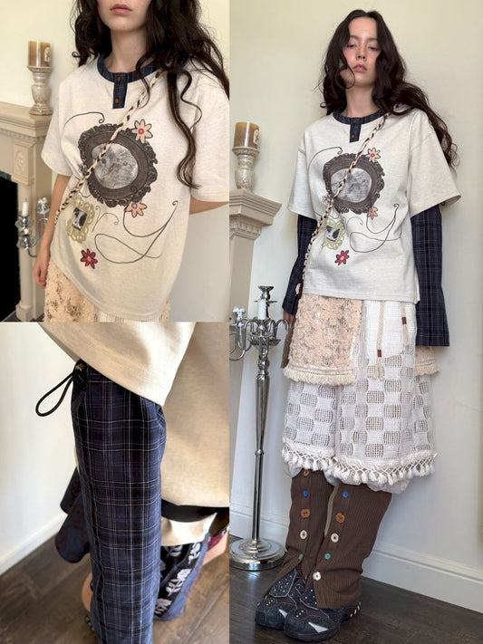 Fake two pieces T-shirt【s0000013511】